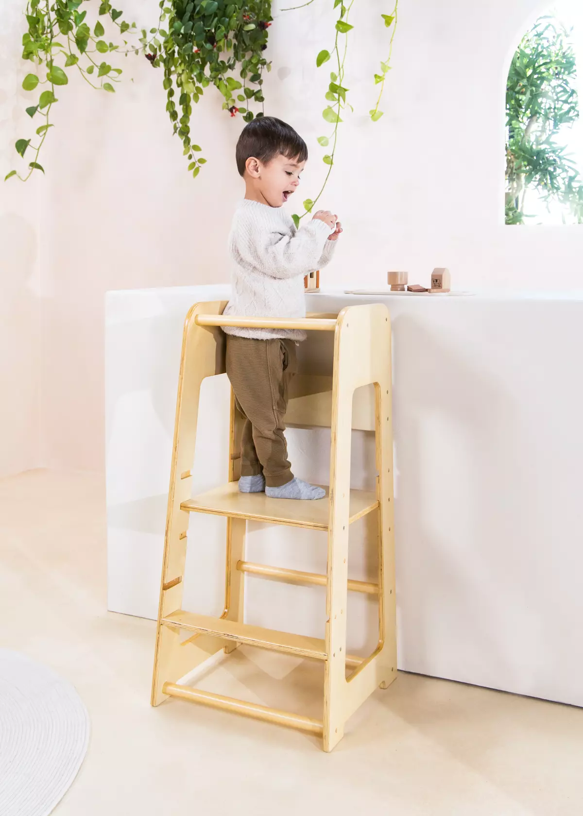 Coco Village Educational Tower - Natural Wood - Image 3