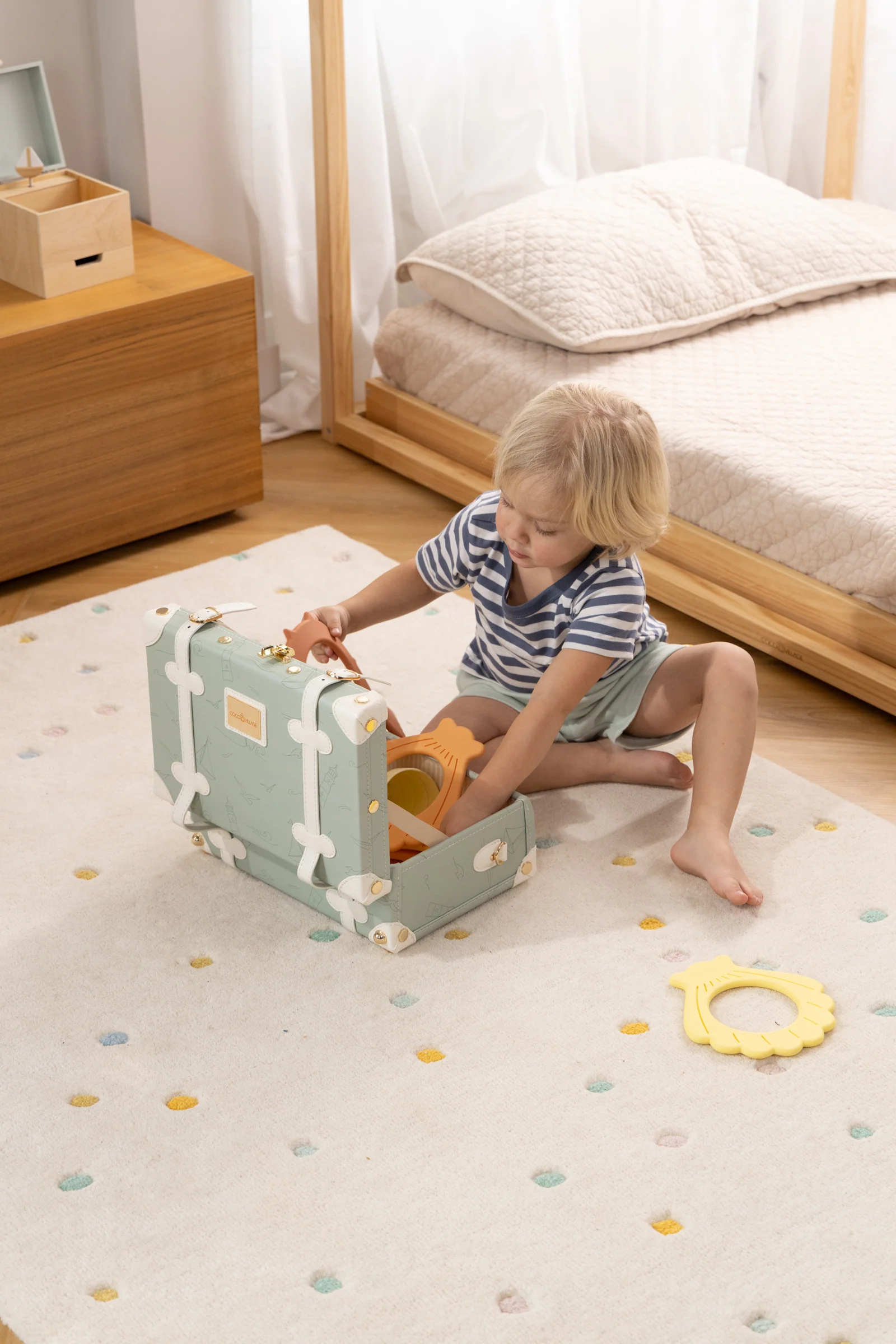 Coco Village Vegan Leather Play Suitcase - Ocean - Image 10