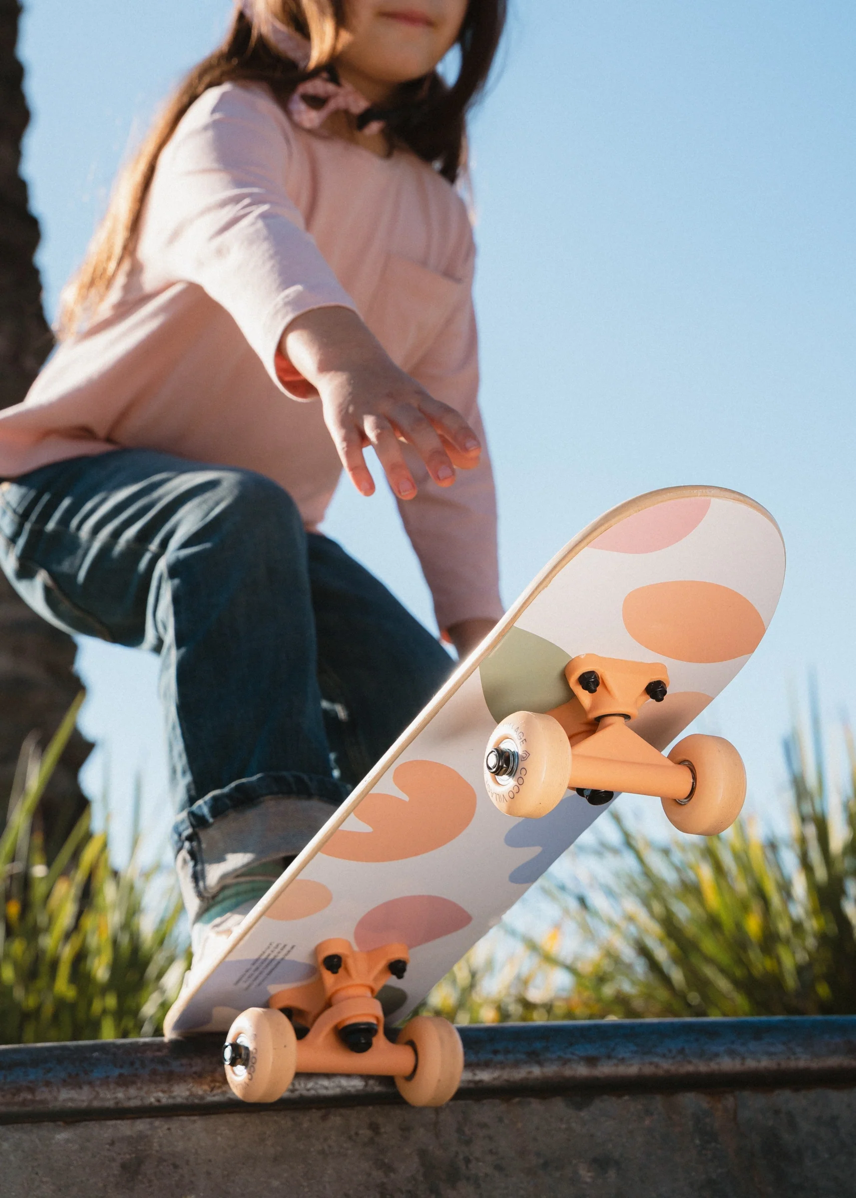 Coco Village Kids’ Wooden Classic Skateboard – Groovy - Image 2