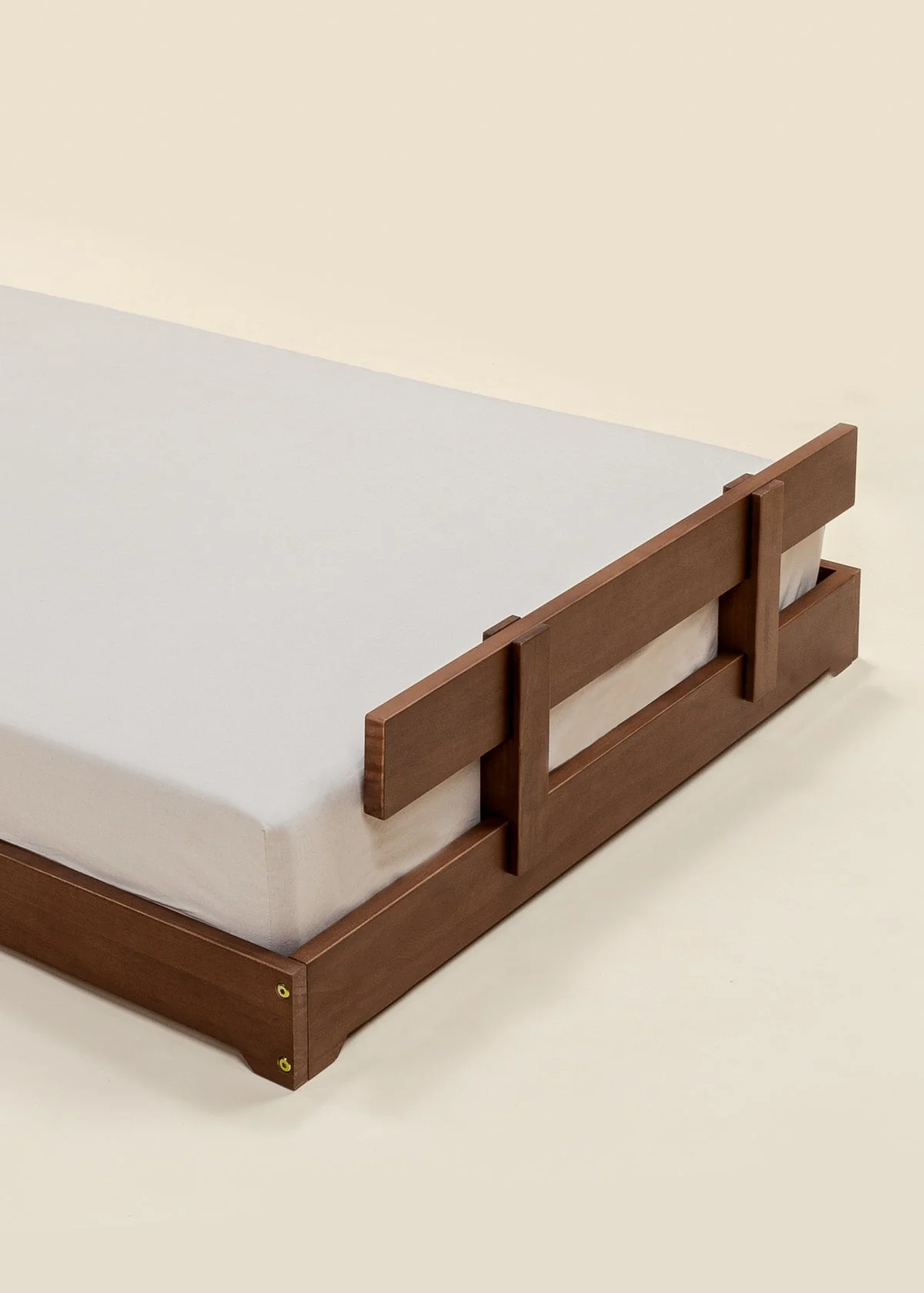 Coco Village Wooden Bed Frame Rail - Walnut