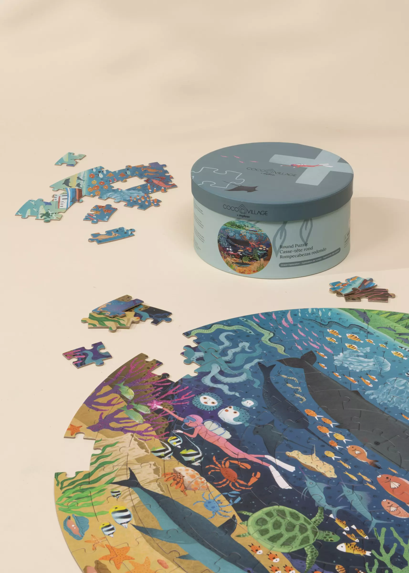 Coco Village Round Puzzle - Ocean Exploration - 150pcs
