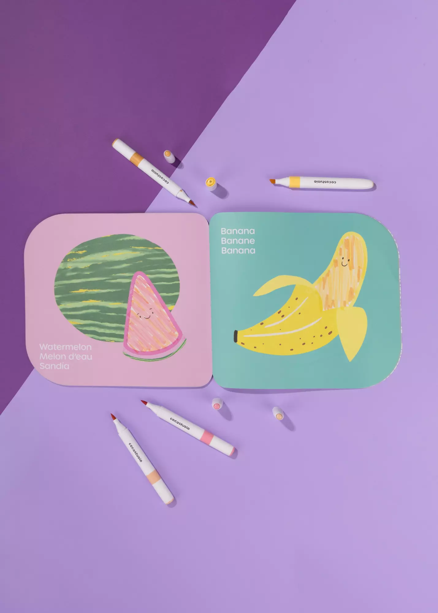 Coco Village My First Coloring Book-Fruits&Vegetables(28 pages) - Image 4