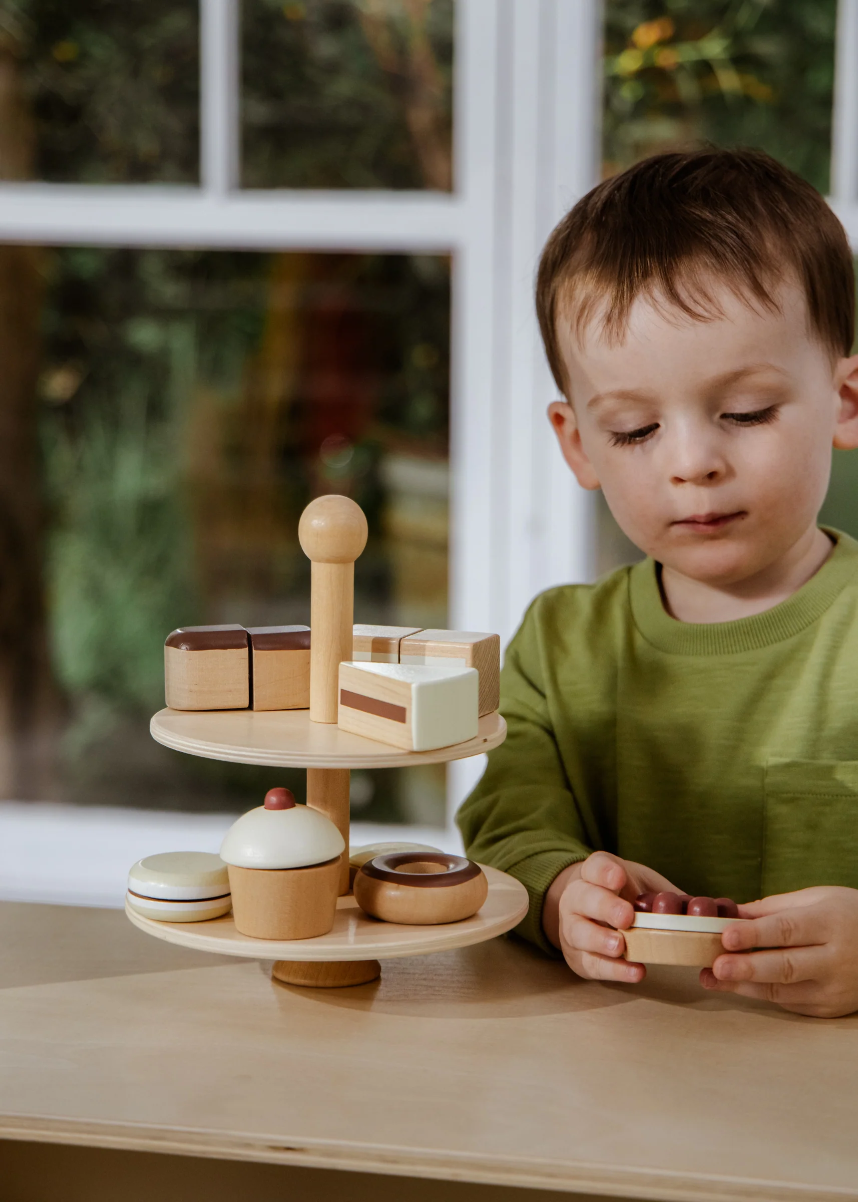 Coco Village Wooden Desserts Tower - Image 2