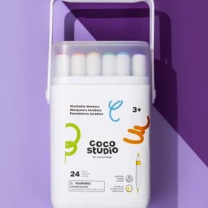 Coco Village Washable Dual Tip Markers Set - 24 colors