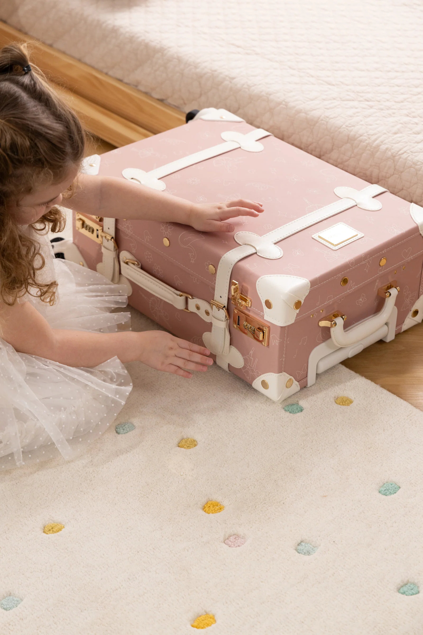 Coco Village Vegan Leather Carry-On Suitcase - Ballerina - Image 3