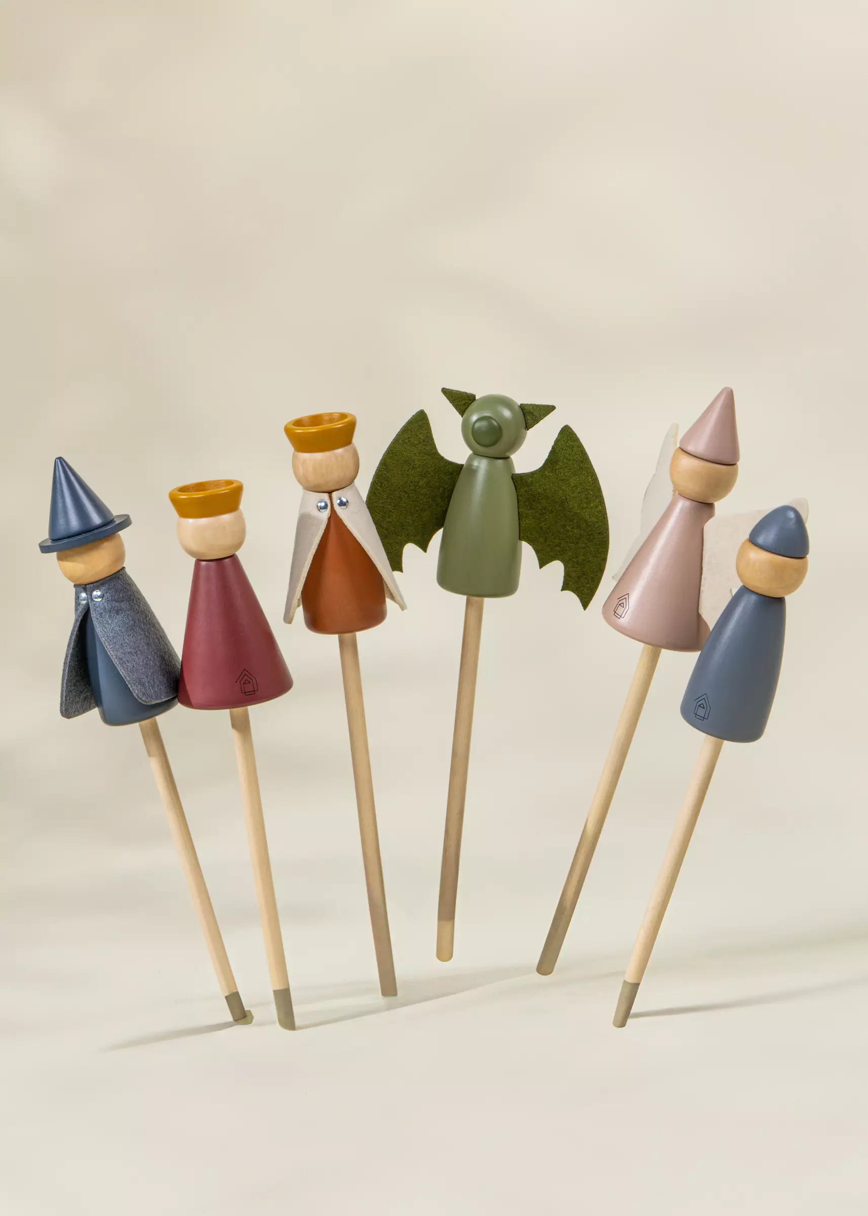 Coco Village Set of 6 Wooden Puppets