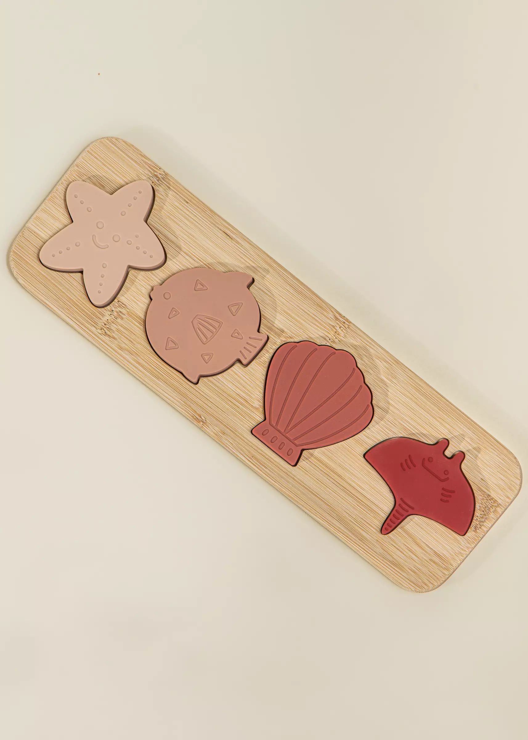 Coco Village Silicone Puzzle on Wooden Plate - Ocean - Image 3