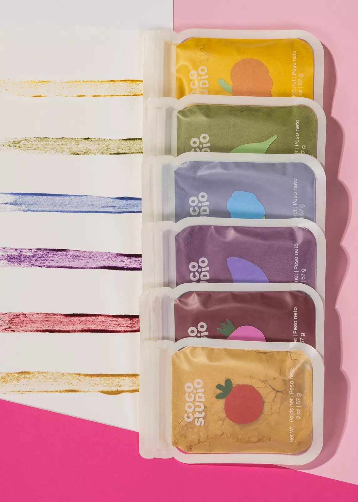Coco Village Vegetable Powder Based Paint Set - 6 Colors - Image 3